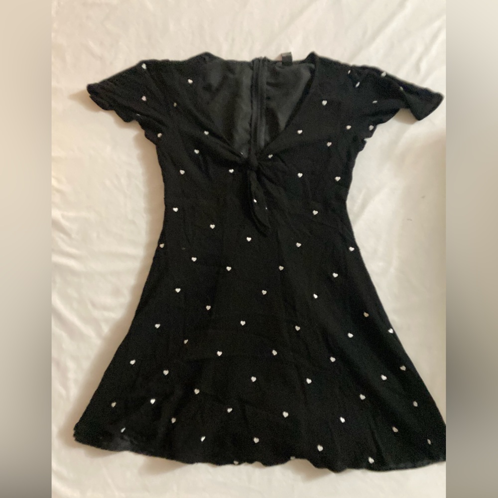 Black dress with hearts